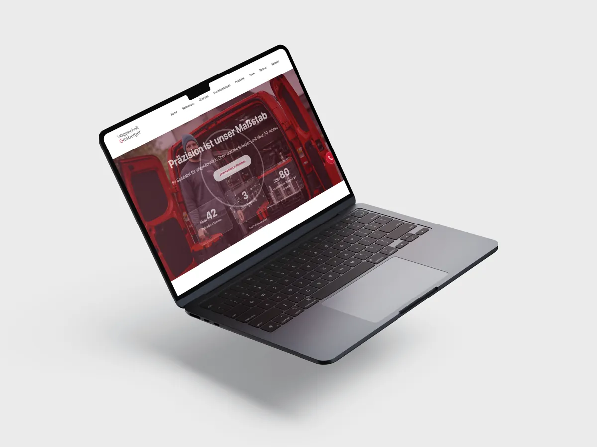 Wägetechnik Geisberger Website Mockup