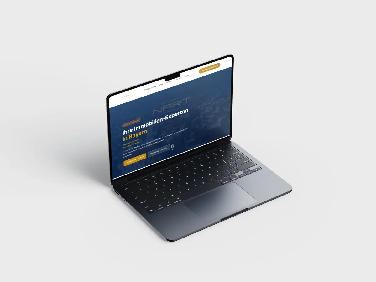 NART Immobilien Website Mockup